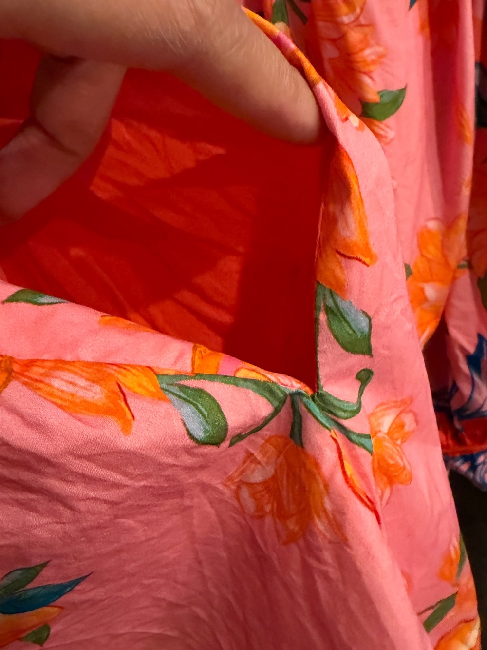 Farm Rio 🍊Vibrant Pink & Orange Floral Mini Dress Size SMALL EUC - Picture 11 of 11